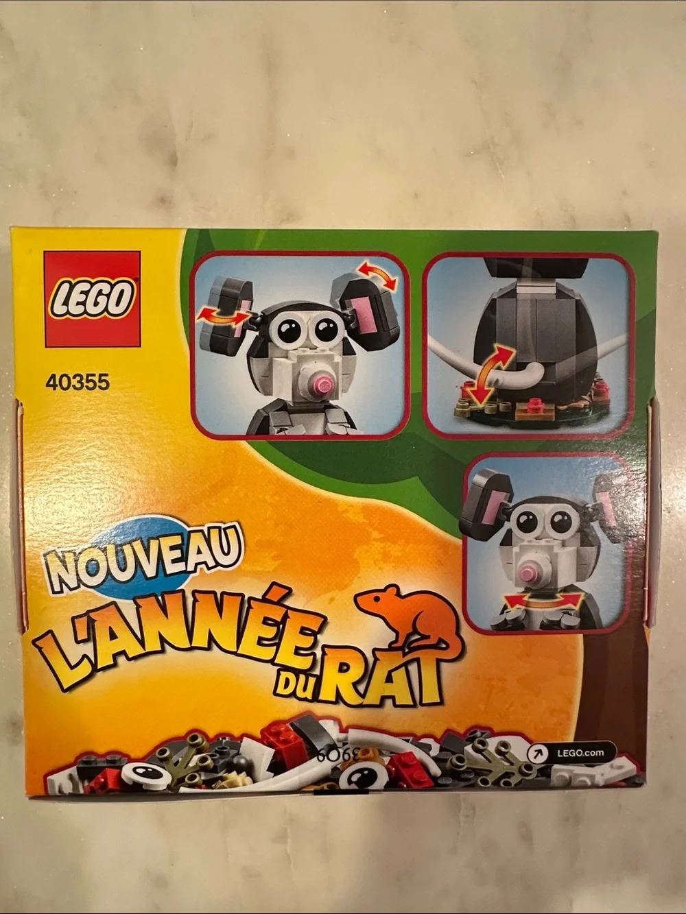 LEGO 40355  Grey and Pink New Year of the Rat Building Toy 162pcs New